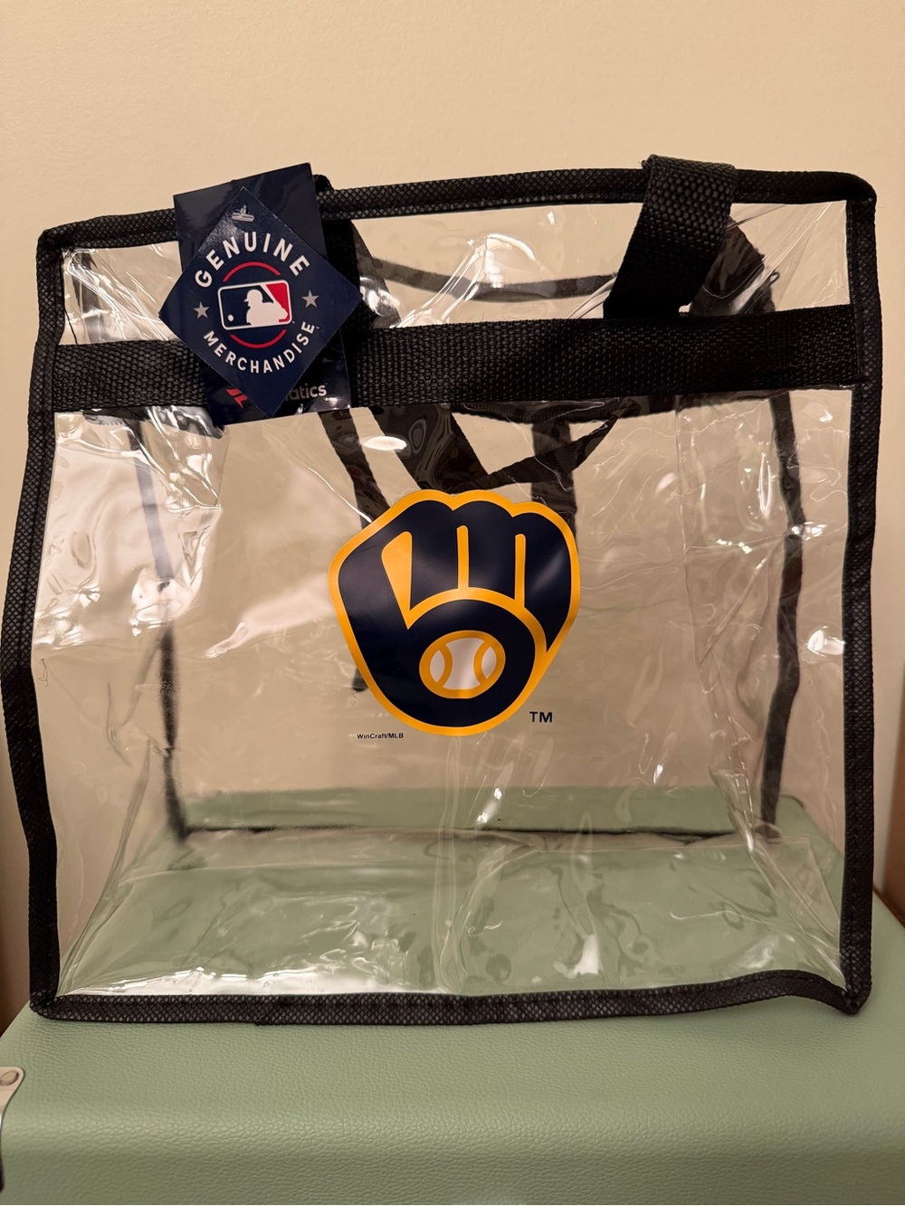 WinCraft MLB Milwaukee Brewers Clear Stadium Tote Bag